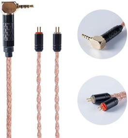 img 3 attached to 🎧 HifiHear 16 Core 6N Single Crystal Copper Earphone Cable for KZ AS10 ZS7 CCA C16 C10 ZS6 AS06 ZST ZS10 LZ TRN V80 (2 Pin 2.5mm), L-Shaped Plugs, Detachable Replacement Cable