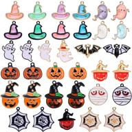 👻 spook up your diy jewelry: 35 assorted halloween enamel charms for necklace, bracelet & earrings! logo