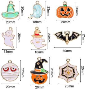 img 3 attached to 👻 Spook up Your DIY Jewelry: 35 Assorted Halloween Enamel Charms for Necklace, Bracelet & Earrings!