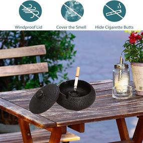 img 2 attached to 🚬 Vintage-Style Handmade Cigarettes Ashtray: Stylish Décor for Cigarette Lovers