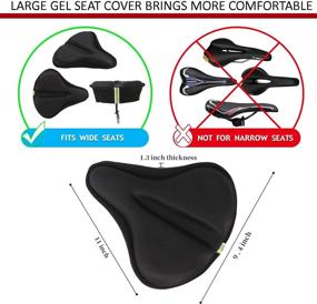 img 3 attached to 🚲 KINTTO Bike Seat Cover Cushion - Gel Padded Bicycle Saddle for Enhanced Comfort - Suitable for Indoor & Outdoor Cycling on Stationary, Mountain, and Spinning Bikes - Perfect for Men and Women