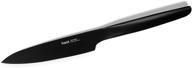 🔪 hast kitchen utility knife – 5 inch professional & premium powder steel: super steel for sleek bolsterless design in titanium black logo