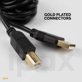 img 3 attached to 🔌 15 Feet Long IPAX Hi-Speed USB Printer Cable - Compatible with Canon Pixma MG2520, iX6820, and iP8720, Brother MFC-J870DW, HL-L8360CDW, HL-L2370DW, and DCP-L2540DW