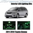 xtremevision interior led for toyota sienna 2011-2014 (13 pieces) green interior led kit installation tool logo