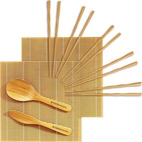 img 1 attached to 🍣 BambooWorx Sushi Making Kit: Master the Art of Japanese Cuisine with These Utensils