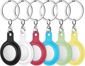 img 4 attached to 🔑 OROBAY 6 Pack Compatible with AirTag Case: Silicone Protective Cover with Keychain Holder, Multiple Colors Included