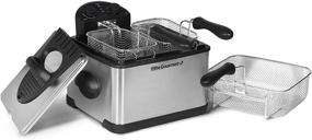 img 3 attached to Enhanced with Advanced Features: Elite Gourmet EDF-401T Immersion Deep Fryer with 🍳 3-Baskets, 1700-Watt Power, Timer Control, Adjustable Temperature, Viewing Window Lid, and Odor-Free Filter