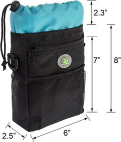 img 3 attached to 🐶 Convenient Dog Treat Pouch Training Poop Travel Bag with Collapsible Holder & Adjustable Belt Shoulder Strap: Ideal for Carrying Pet Food, Toys & Water + FREE BONUS Massage Ball & 2 Poop Waste Bag Dispensers