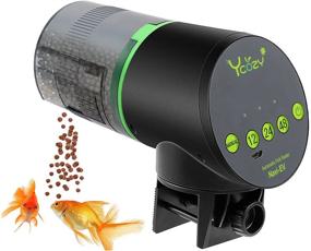 img 4 attached to Ycozy Rechargeable Automatic Fish Feeder with USB Cable - Moisture-Proof Electric Fish/Turtle Feeder for Aquarium & Fish Tank - Intelligent Timer Fish Food Dispenser for Vacation - Navi-EV
