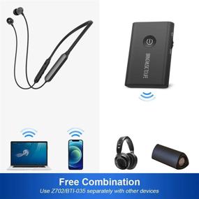 img 1 attached to 🎧 BANIGIPA Wireless Earbuds for TV Watching with Bluetooth Transmitter Adapter, Neckband Earphones Hearing Set for Home Stereo PC DVD, Support RCA, 3.mm AUX Audio, Plug n Play, No Audio Delay