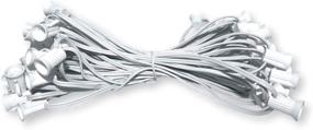 img 1 attached to 🔌 Efficient and High-Quality EZLS White C7 Light Strand - 50ft SPT-1 White Wire with 50 Sockets