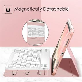 img 3 attached to Fintie Keyboard Case For IPad Pro 11-Inch (3Rd Generation) 2021 / - Soft TPU Back Cover With Magnetically Detachable Bluetooth Keyboard Tablet Accessories for Bags, Cases & Sleeves