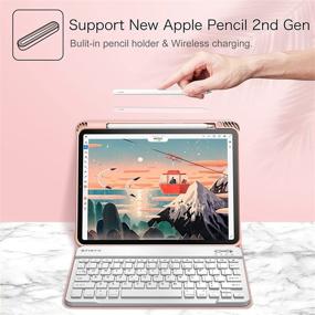 img 1 attached to Fintie Keyboard Case For IPad Pro 11-Inch (3Rd Generation) 2021 / - Soft TPU Back Cover With Magnetically Detachable Bluetooth Keyboard Tablet Accessories for Bags, Cases & Sleeves