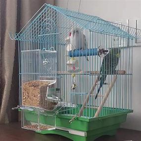 img 2 attached to 🐦Удобный автоматический кормушка-поилка для попугаев: немесивая, непроливающаяся кружка для воды и корма (2 шт.)