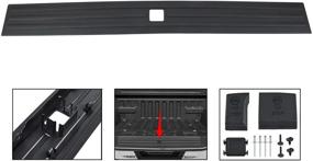 img 4 attached to OKPARZ Flex Step Center Tailgate Cap Mad Trim Molding - Compatible with Release Button - Ford F-150 F150 2015-2020 FL3Z9940602B