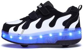 img 2 attached to Enhance Fun and Style with AIkuass Roller Shoes - LED Sneakers for Girls, Boys, and Kids