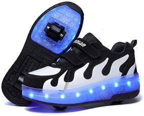 img 4 attached to Enhance Fun and Style with AIkuass Roller Shoes - LED Sneakers for Girls, Boys, and Kids