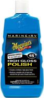 🚤 meguiar's m4516 marine/rv polish & gloss enhancer - 16 oz.: enhance your boat or rv's shine! logo