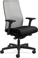 💺 hon ignition 2.0 mid-back adjustable lumbar office chair in black fabric with fog mesh - ideal for computer work and desk use logo