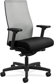 img 4 attached to 💺 HON Ignition 2.0 Mid-Back Adjustable Lumbar Office Chair in Black Fabric with Fog Mesh - Ideal for Computer Work and Desk Use