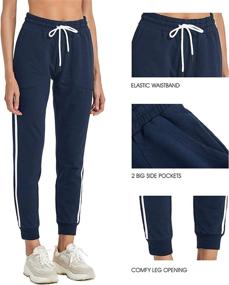 img 1 attached to 🏃 PULI Women's Lightweight Legging Sweat Pants with Pockets: Perfect for Running, Jogging, Lounge, and Workouts