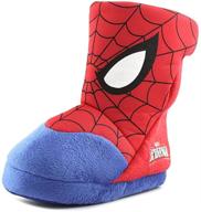 🕷️ red marvel spiderman boot slippers for boys - toddler/little kid logo