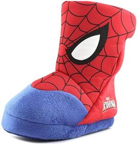 img 4 attached to 🕷️ Red Marvel Spiderman Boot Slippers for Boys - Toddler/Little Kid