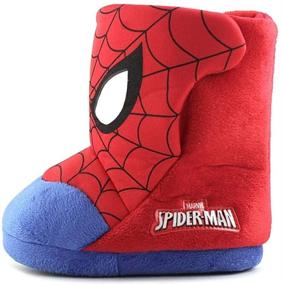 img 1 attached to 🕷️ Red Marvel Spiderman Boot Slippers for Boys - Toddler/Little Kid