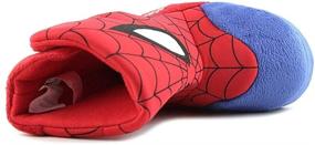 img 2 attached to 🕷️ Red Marvel Spiderman Boot Slippers for Boys - Toddler/Little Kid