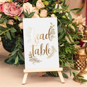 img 1 attached to Sweetzer & Orange Gold Table Numbers - Elegant 1 to 25 Cards for Weddings, Bar Mitzvahs & More!