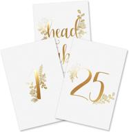 sweetzer & orange gold table numbers - elegant 1 to 25 cards for weddings, bar mitzvahs & more! logo