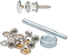 img 2 attached to 🛥️ DanziX Stainless Steel Marine Grade Snap Fastener Kit - 60 Pack with Setting Tool - Ideal for Canvas and Boat Covers