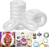 actenly 12-pack polystyrene craft foam wreath rings - diy arts and crafts, kids art class, floral projects, christmas, wedding, and home decorations - 3.94 x 3.94 x 0.6 inches logo