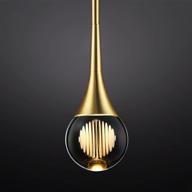 🌟 untrammelife 1-light teardrop crystal pendant light, gold brushed brass finish - dimmable led metal rod glass pendant light for kitchen island bathroom dinning bar логотип