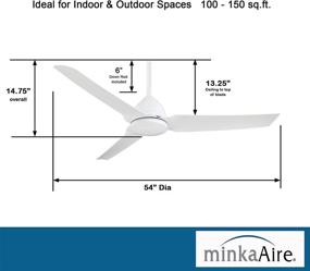 img 2 attached to 🌀 Minka-Aire F753-WHF, Java Outdoor Ceiling Fan 54-inch Flat White with Remote Control