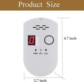 img 1 attached to 🔥 Advanced Natural Digital Gas Detector: High Sensitivity Home Gas Alarm for Reliable Gas Leak Detection & Monitoring in Kitchen