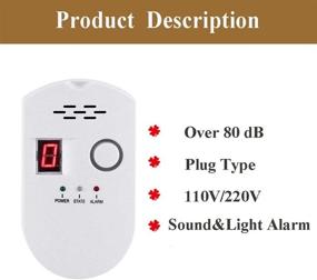 img 2 attached to 🔥 Advanced Natural Digital Gas Detector: High Sensitivity Home Gas Alarm for Reliable Gas Leak Detection & Monitoring in Kitchen