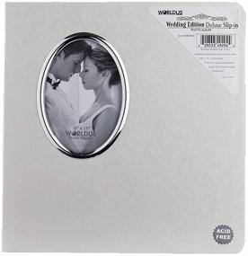 img 3 attached to White Wedding Photo Album with Oval Cover Opening - Holds 30-8x10 Photos for a Memorable Ceremony