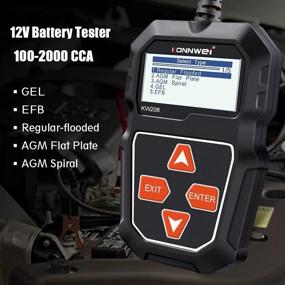 img 3 attached to 🔋 KONNWEI KW208 12V Car Battery Tester: Reliable Digital Auto Battery Analyzer for Car, Truck, Motorcycle, Boat, and More