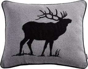 img 4 attached to Eddie Bauer Home Elk Decorative Throw Pillow - 1 Count (Pack of 1) in Charcoal Shade