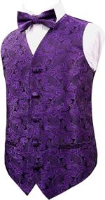 img 4 attached to Alizeal Paisley Adjustable Pre Tied Waistcoat Boys' Clothing : Suits & Sport Coats