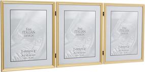 img 3 attached to 🖼️ Classically Designed Antique Gold Bead Hinged Triple Picture Frame by Lawrence Frames - Showcase 8x10-Inch Memories