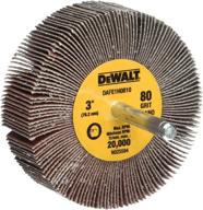 🔥 dewalt flap wheel dafe1h0810: heavy-duty 3x1x1/4 hp, 80-grit powerhouse for superior grinding logo