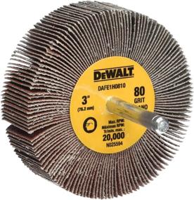 img 1 attached to 🔥 DEWALT Flap Wheel DAFE1H0810: Heavy-Duty 3x1x1/4 HP, 80-Grit Powerhouse for Superior Grinding