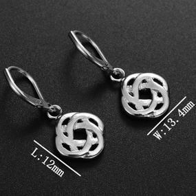 img 2 attached to 💕 Simple Plain Celtic Love Knot Earrings in Stainless Steel for Classic Style