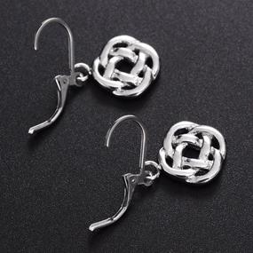 img 1 attached to 💕 Simple Plain Celtic Love Knot Earrings in Stainless Steel for Classic Style