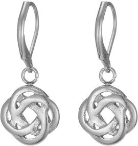 img 3 attached to 💕 Simple Plain Celtic Love Knot Earrings in Stainless Steel for Classic Style