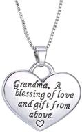 magicw grandma heart pendant necklace: a blessing of love and gift from above - charm necklace for granddaughters logo