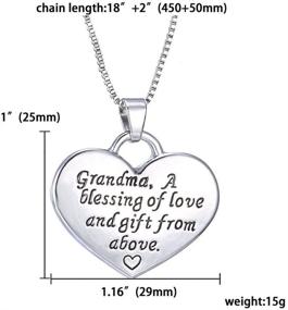 img 2 attached to MagicW Grandma Heart Pendant Necklace: A Blessing of Love and Gift from Above - Charm Necklace for Granddaughters