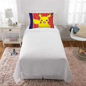 img 1 attached to Super Soft Microfiber Pokemon Pillowcase for Kids, 20 in x 30 in - Franco Kids Bedding